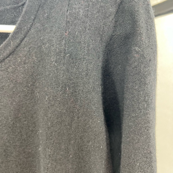 J Jill wool blend black sweater dress L viscose tunic 3/4 sleeve office fall - Picture 5 of 10